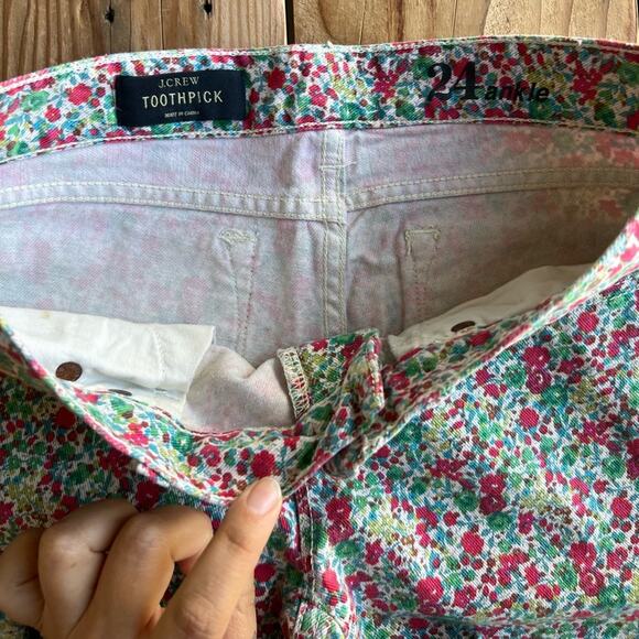 J. Crew Liberty Jeans Womens Size 24 Ankle Floral Toothpick in Emma & Georgina - Picture 4 of 12